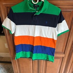 Polo by Ralph Lauren Kids Striped Polo - Green, Blue, Orange, White